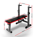 Everfit Multi-Station Weight Bench Press Weights Equipment Fitness Home Gym Red - Coll Online