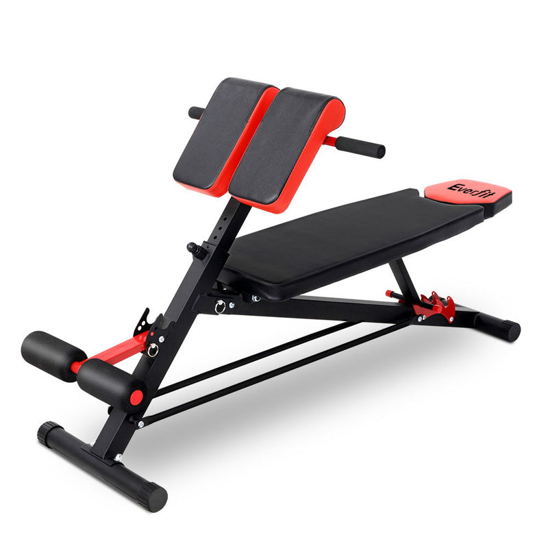 Everfit Adjustable Weight Bench Sit-up Fitness Flat Decline Home Gym Machine Steel Frame - Coll Online