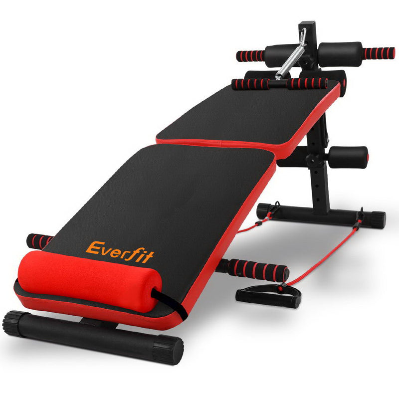 Everfit Adjustable Sit Up Bench Press Weight Gym Home Exercise Fitness Decline - Coll Online