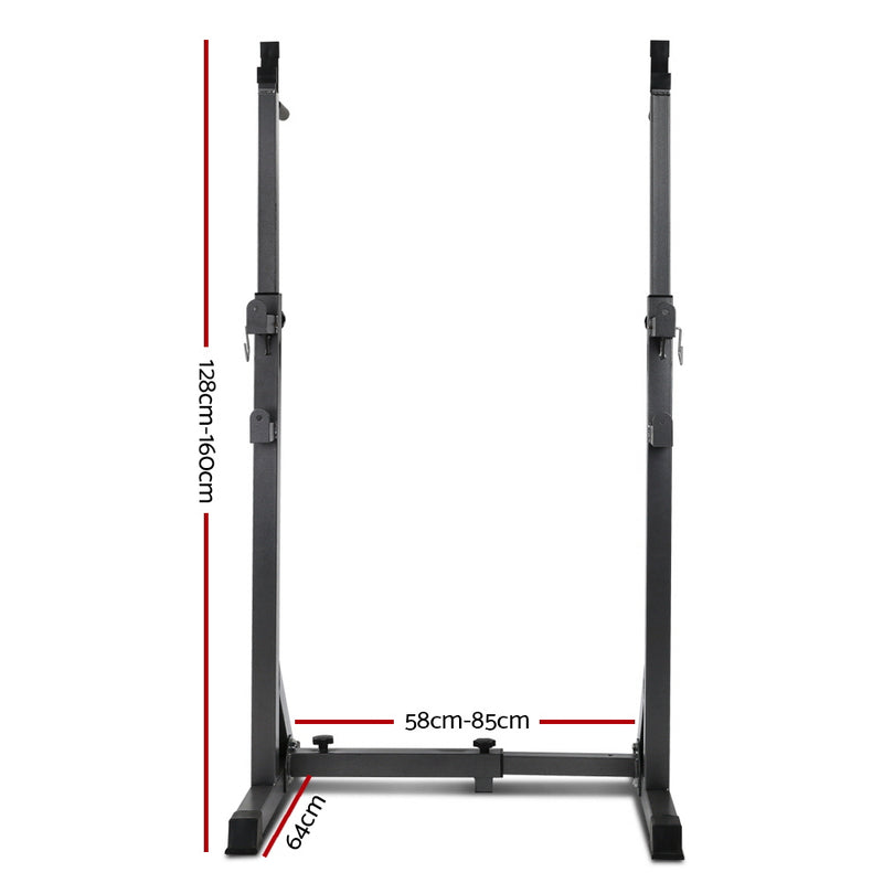 Everfit Squat Rack Pair Fitness Weight Lifting Gym Exercise Barbell Stand - Coll Online