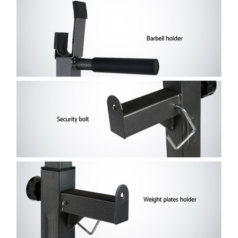 Everfit Squat Rack Pair Fitness Weight Lifting Gym Exercise Barbell Stand - Coll Online