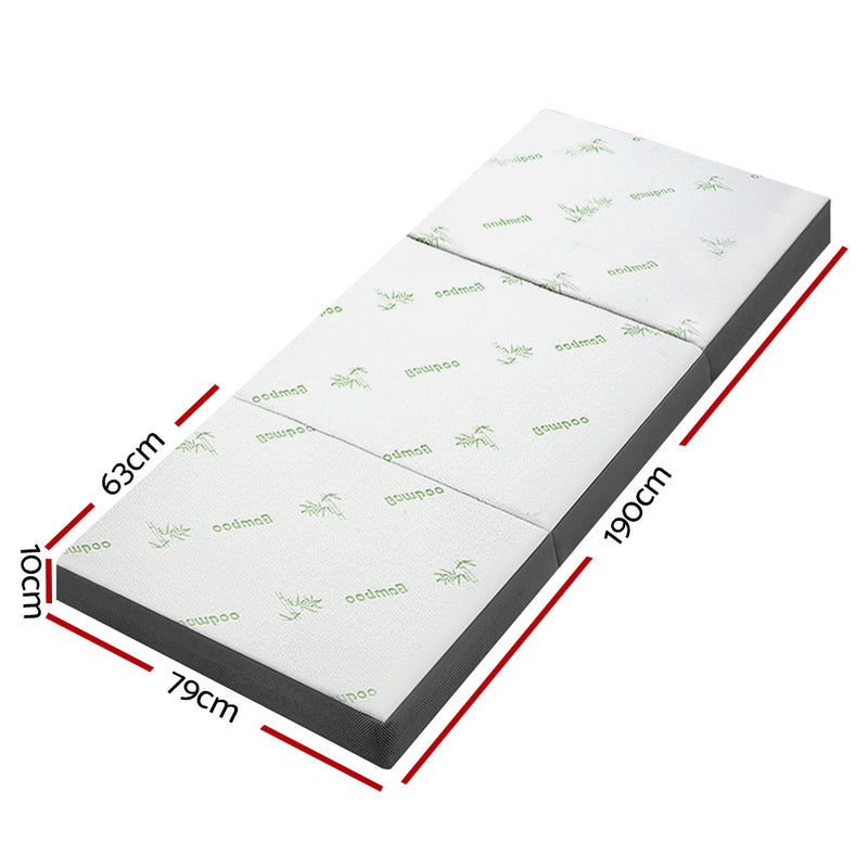 Giselle Bedding Folding Foam Portable Mattress Bamboo Fabric