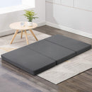 Giselle Bedding Double Size Folding Foam Mattress Portable Bed Mat Dark Grey