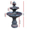 Gardeon 3 Tier Solar Powered Water Fountain - Black