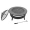 Grillz Round Outdoor Fire Pit BBQ Table Grill Fireplace - Coll Online