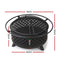 Grillz 30 Inch Portable Outdoor Fire Pit and BBQ - Black - Coll Online