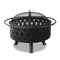 Grillz 32 Inch Portable Outdoor Fire Pit and BBQ - Black - Coll Online