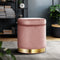 Round Velvet Foot Stool Storage Ottoman Foot Rest Pouffe Padded Seat Bedroom