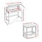 Keezi Kids Table and Chairs Set Children Drawing Writing Desk Storage Toys Play - Coll Online