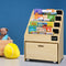 Keezi Kids Bookcase Childrens Bookshelf Organiser Storage Shelf Wooden Beige - Coll Online