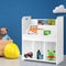 Keezi Kids Bookcase Childrens Bookshelf Display Cabinet Toys Storage Organizer - Coll Online