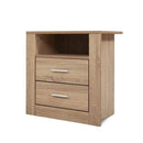 Artiss Bedside Tables Drawers Storage Cabinet Shelf Side End Table Oak - Coll Online