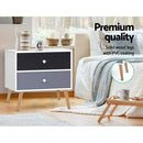 Artiss Bedside Tables Drawers Side Table Nightstand Lamp Side Storage Cabinet - Coll Online
