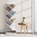 Artiss Display Shelf 7-Shelf Tree Bookshelf Book Storage Rack Bookcase White - Coll Online