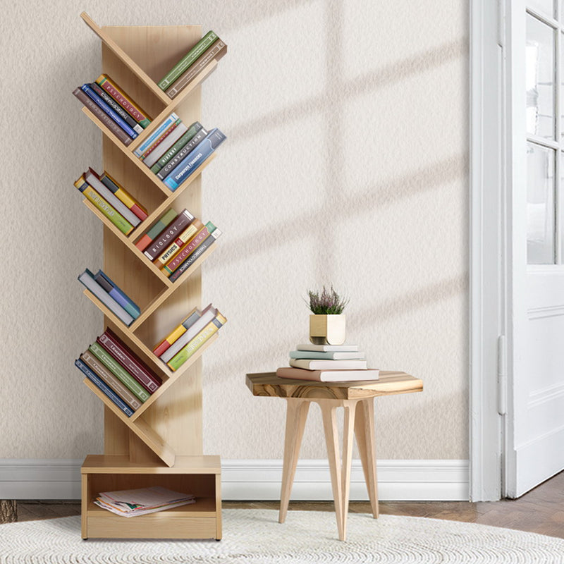 Artiss Display Shelf 9-Shelf Tree Bookshelf Book Storage Rack Bookcase Natural - Coll Online