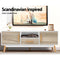 Artiss Wooden Entertainment Unit - White & Wood - Coll Online