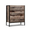 Artiss Chest of Drawers Tallboy Dresser Storage Cabinet Industrial Rustic - Coll Online