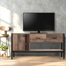 Artiss TV Stand Entertainment Unit Storage Cabinet Industrial Rustic Wooden 120cm - Coll Online