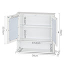 Artiss Bathroom Tallboy Storage Cabinet with Mirror - White - Coll Online
