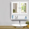 Artiss Bathroom Tallboy Storage Cabinet with Mirror - White - Coll Online