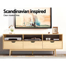 Artiss Wooden Scandinavian Entertainment Unit - Natural - Coll Online