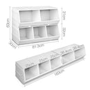 Keezi Kids Toy Box Bookshelf Storage Cabinet Stackable Bookcase Shelf Organiser - Coll Online