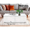 Artiss Modern Coffee Table 4 Storage Drawers High Gloss Living Room Furniture White - Coll Online