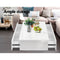 Artiss Modern Coffee Table 4 Storage Drawers High Gloss Living Room Furniture White - Coll Online