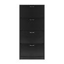 Artiss Shoe Cabinet Shoes Storage Rack Organiser 60 Pairs Black Shelf Drawer