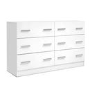 Artiss 6 Chest of Drawers Cabinet Dresser Tallboy Lowboy Storage Bedroom White - Coll Online