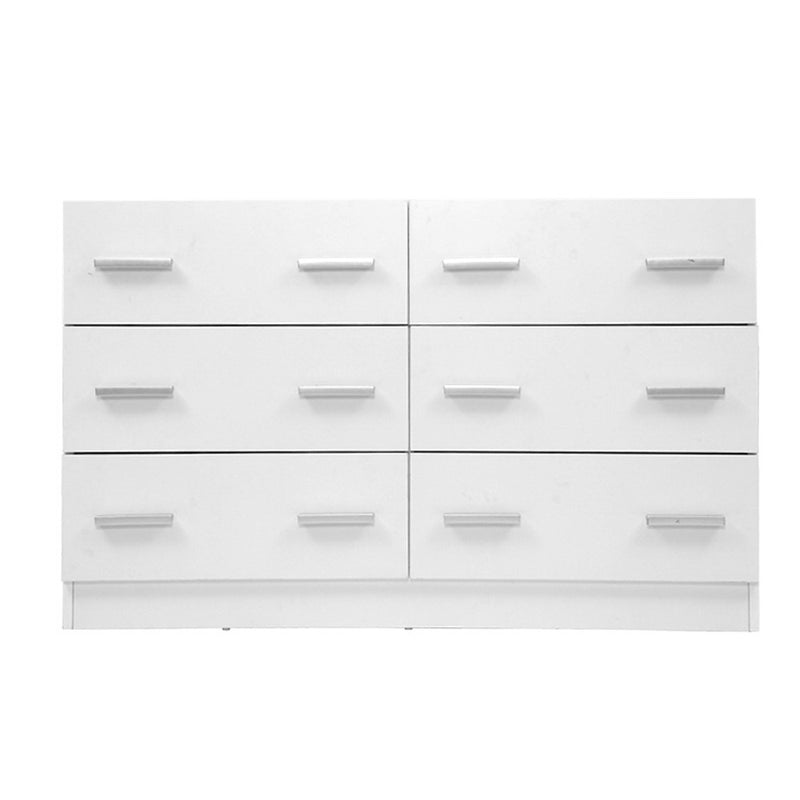 Artiss 6 Chest of Drawers Cabinet Dresser Tallboy Lowboy Storage Bedroom White - Coll Online