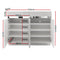 Artiss 120cm Shoe Cabinet Shoes Storage Rack High Gloss Cupboard White Drawers