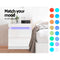 Artiss Bedside Tables Side Table Drawers RGB LED High Gloss Nightstand White - Coll Online