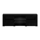 Artiss TV Cabinet Entertainment Unit Stand RGB LED Gloss Furniture 160cm Black