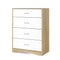 Artiss Chest of Drawers Tallboy Dresser Table Bedroom Storage White Wood Cabinet - Coll Online