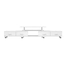 Artiss TV Cabinet Entertainment Unit Stand Wooden 160CM To 220CM Lowline Storage Drawers White