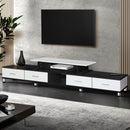 Artiss TV Cabinet Entertainment Unit Stand Wooden 160CM To 220CM Storage Drawers Black White