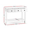 Hallway Console Table Hall Side Entry 3 Drawers Display White Desk Furniture - Coll Online
