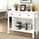 Hallway Console Table Hall Side Entry 3 Drawers Display White Desk Furniture - Coll Online