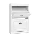 Shoe Cabinet Shoes Storage Rack White Organiser Shelf Cupboard Drawer 12 Pairs - Coll Online