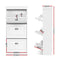 Shoe Cabinet Shoes Storage Rack White Organiser Shelf Cupboard 18 Pairs Drawer - Coll Online