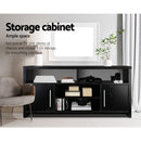 Artiss Entertainment Unit with Cabinets - Black - Coll Online