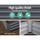 Greenfingers 180x90x30CM Galvanised Raised Garden Bed Steel Instant Planter - Coll Online