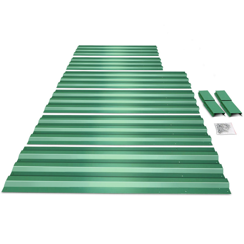 Greenfingers Garden Bed 150cm x 90cm 2x Galvanised Steel Raised Green Planter - Coll Online