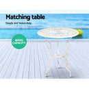 Outdoor Furniture Chairs Table 3pc Aluminium Bistro White - Coll Online