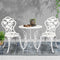 Outdoor Furniture Chairs Table 3pc Aluminium Bistro White - Coll Online