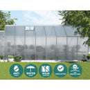 Greenfingers Aluminium Greenhouse Polycarbonate Green House Garden Shed 4.7x2.5M