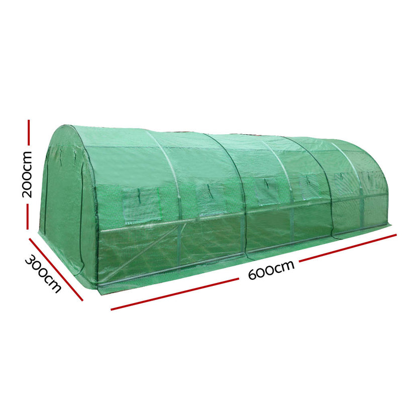 Greenfingers Greenhouse 6MX3M Garden Shed Green House Storage Tunnel Plant Grow - Coll Online