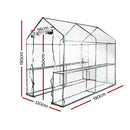 Greenfingers Greenhouse Garden Shed Green House 1.9X1.2M Storage Greenhouses Clear