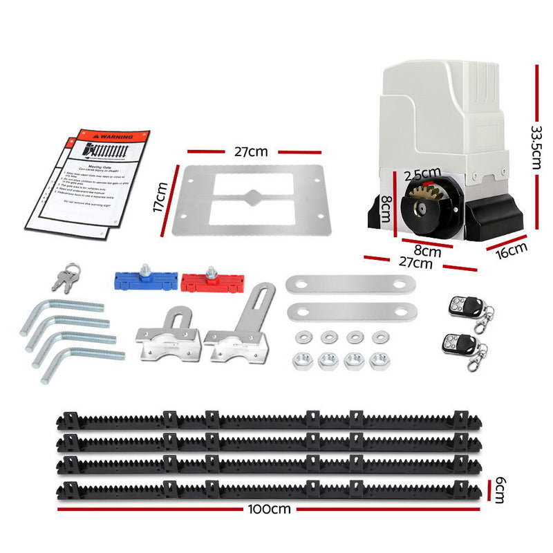 Auto Electric Sliding Gate Opener 1800KG 4M Rails - Coll Online